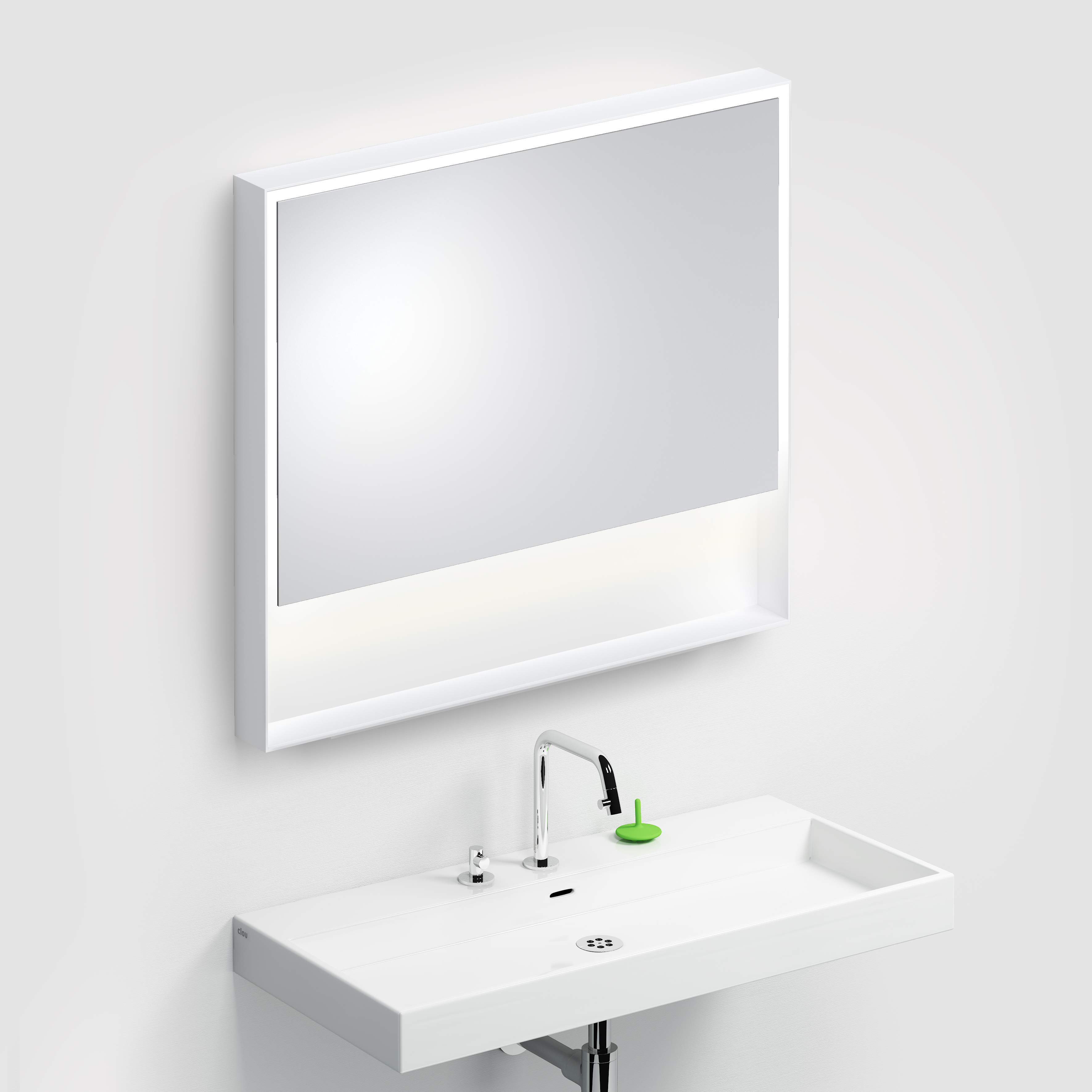 Clou Look at Me spiegel 90cm LED-verlichting IP44 mat wit CL/08.08.090.20